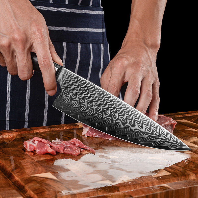 Damascus Steel Fishbone Chef's Knife