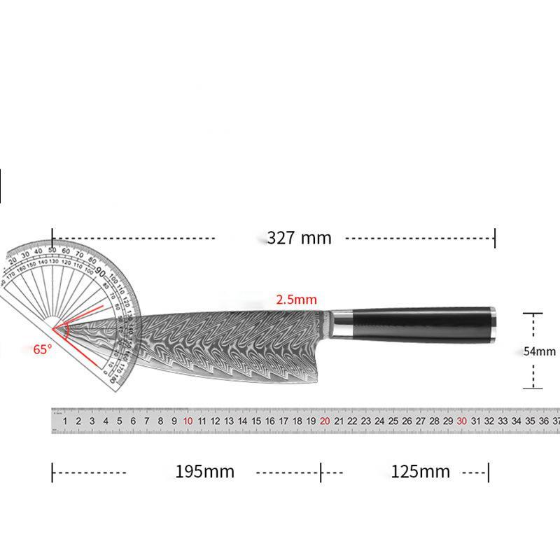 Damascus Steel Fishbone Chef's Knife