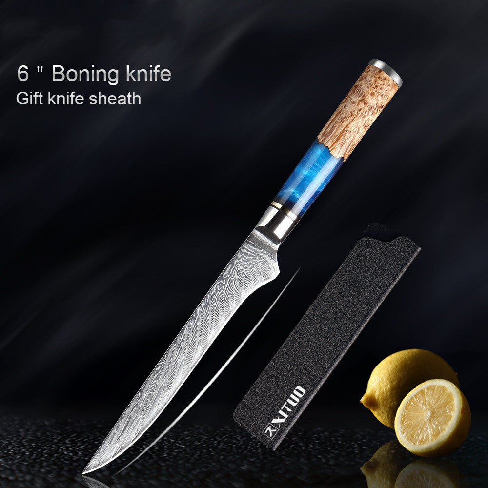 Damascus Kitchen Knife Set Chef's Knife Meat Chopping Knife