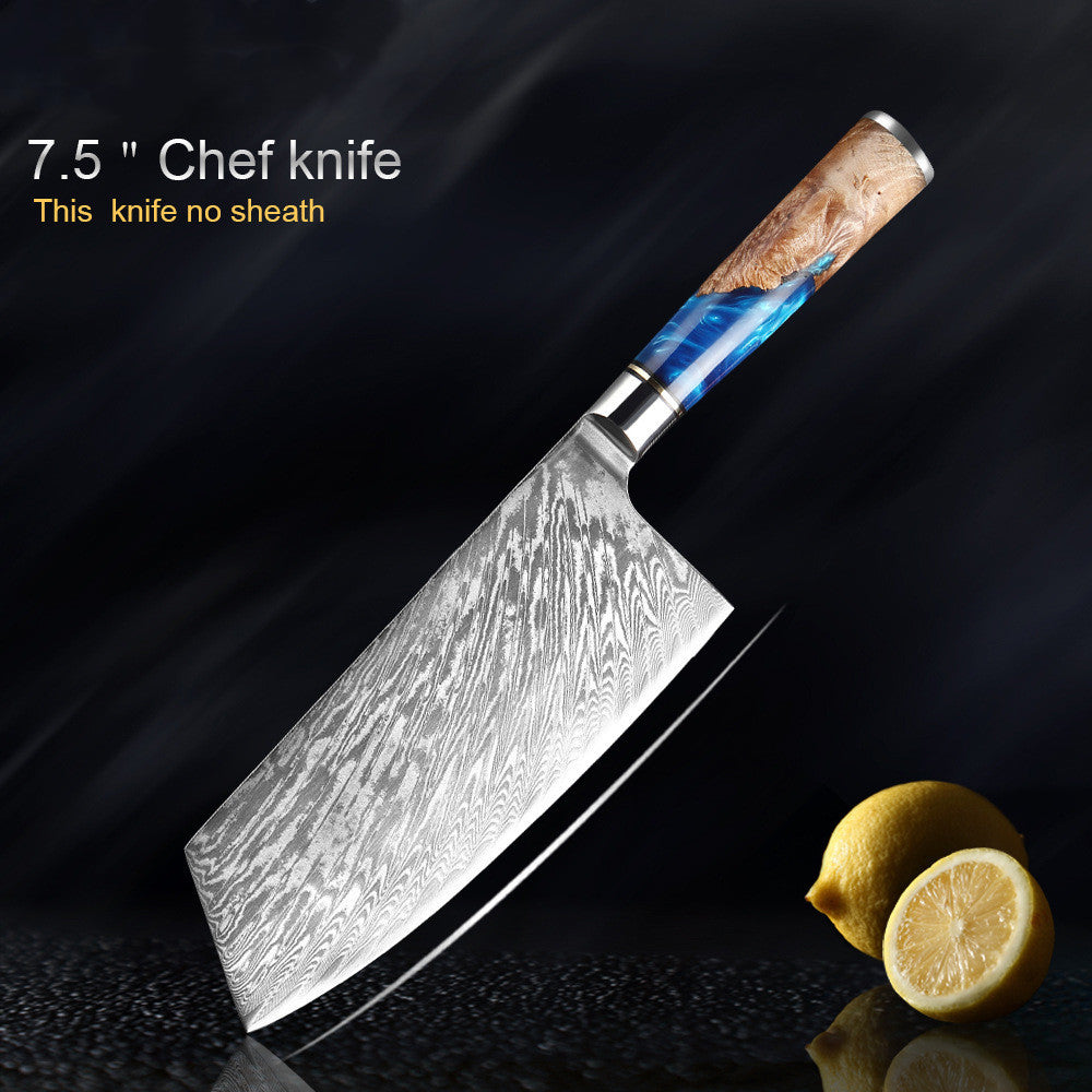 Damascus Kitchen Knife Set Chef's Knife Meat Chopping Knife